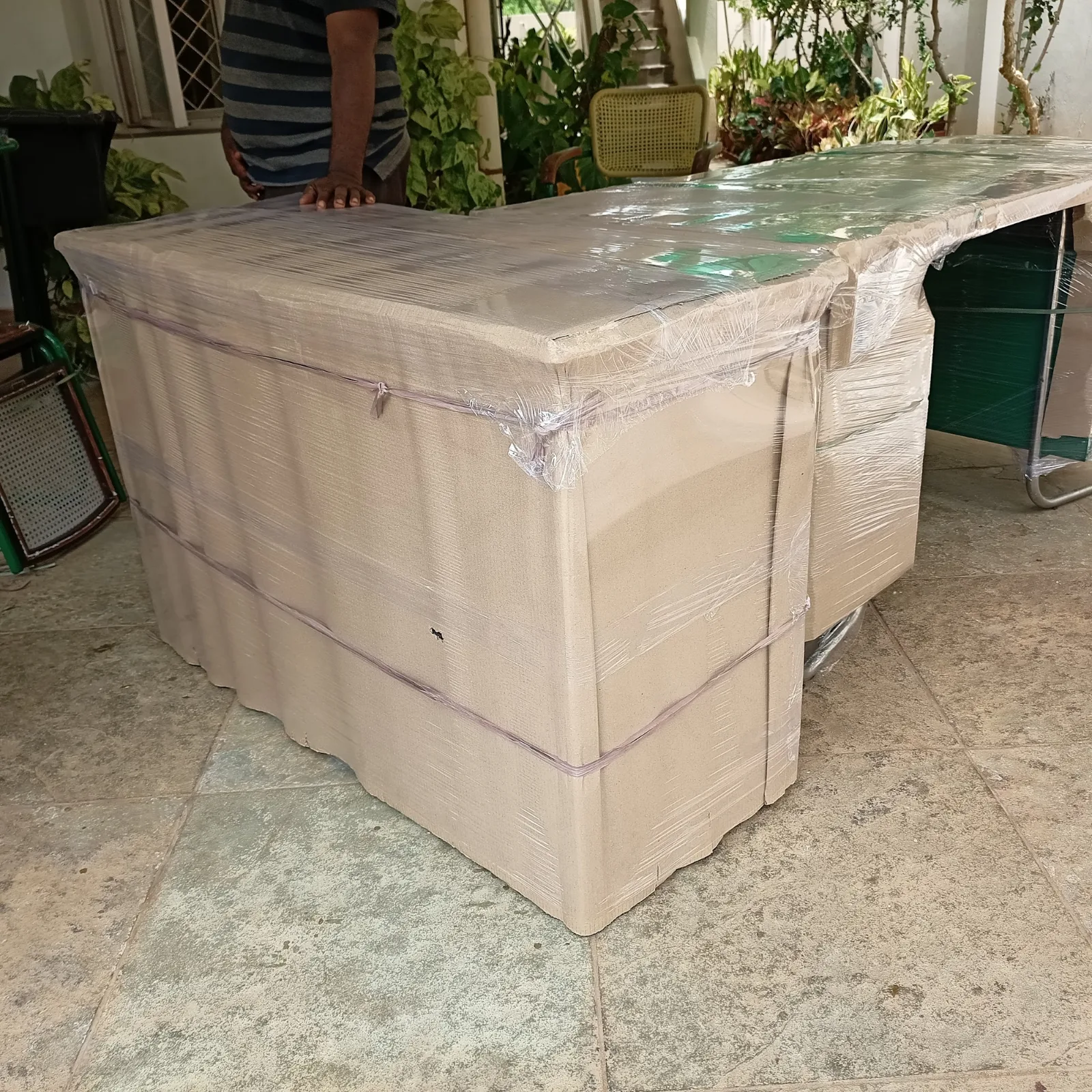 Large furniture packed with cardboard and stretch film in Rajahmundry