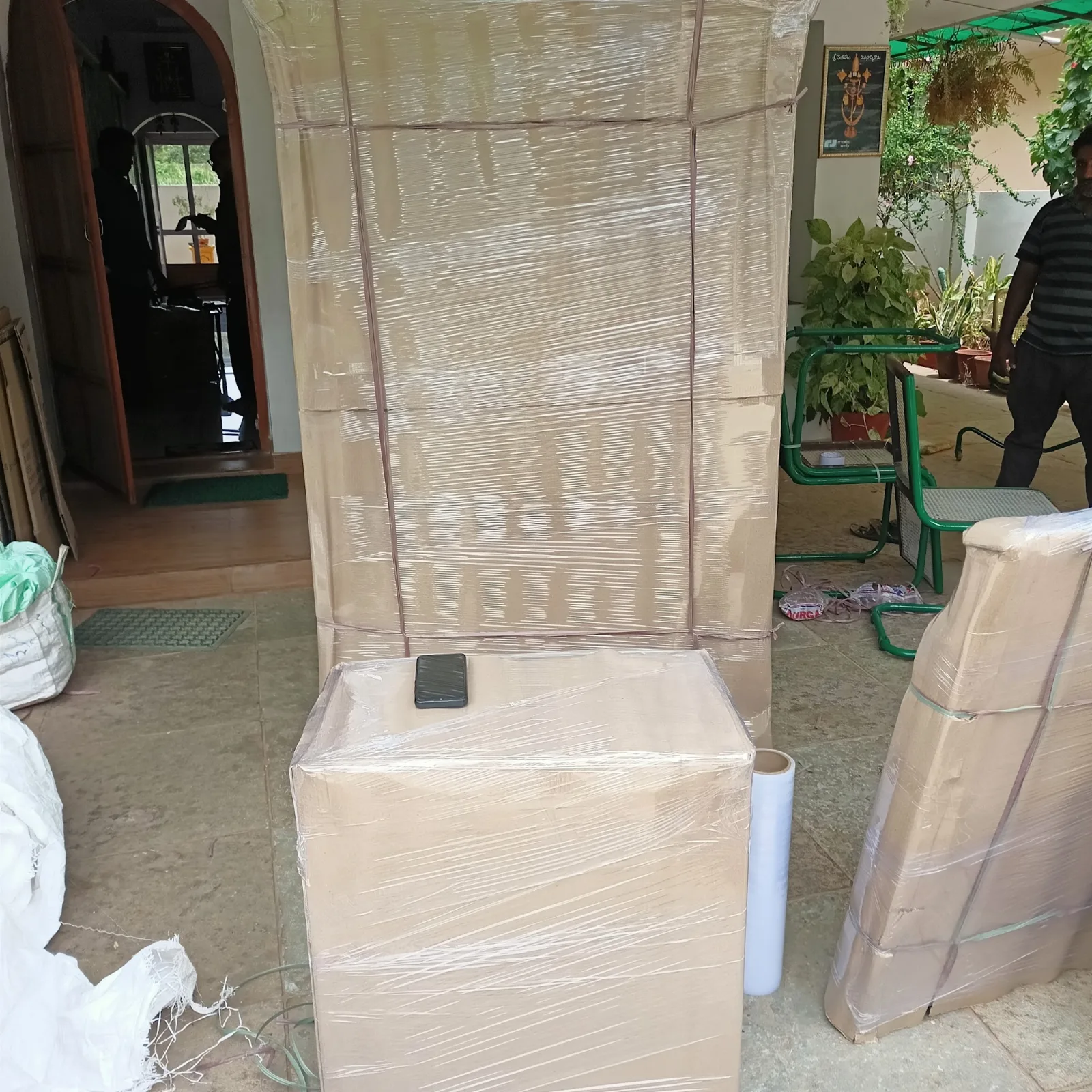 Household furniture packed and ready for loading in Rajahmundry